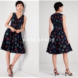 BNWT Kate spade Firework Floral Amelia black  dress size 4